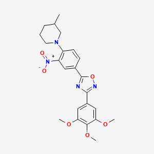 5-(4-(3-methylpiperidin-1-yl)-3-nitrophenyl)-3-(3,4,5-trimethoxyphenyl)-1,2,4-oxadiazole