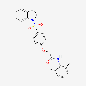 2-[4-(2,3-dihydro-1H-indole-1-sulfonyl)phenoxy]-N-(prop-2-en-1-yl)acetamide