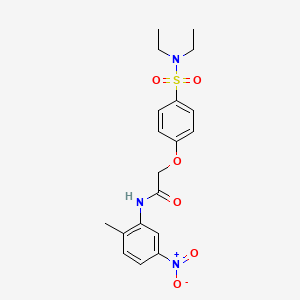 2-[4-(diethylsulfamoyl)phenoxy]-N-(2-methyl-5-nitrophenyl)acetamide