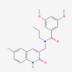 N-((2-hydroxy-6-methylquinolin-3-yl)methyl)-3,5-dimethoxy-N-propylbenzamide