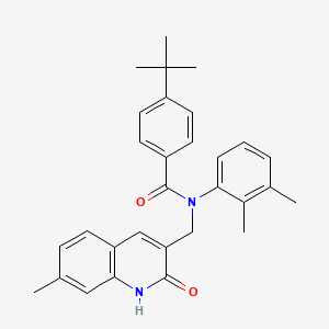 4-(tert-butyl)-N-(2,3-dimethylphenyl)-N-((2-hydroxy-7-methylquinolin-3-yl)methyl)benzamide