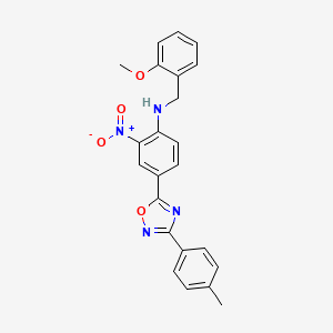 N-(2-methoxybenzyl)-2-nitro-4-(3-(p-tolyl)-1,2,4-oxadiazol-5-yl)aniline