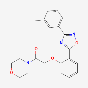 2-{2-[3-(3-Methylphenyl)-1,2,4-oxadiazol-5-YL]phenoxy}-1-(morpholin-4-YL)ethan-1-one