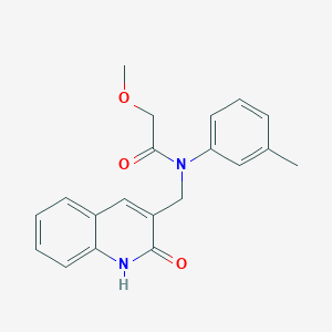 molecular formula C20H20N2O3 B7696633 N-((2-hydroxyquinolin-3-yl)methyl)-2-methoxy-N-(m-tolyl)acetamide 