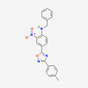 N-benzyl-2-nitro-4-(3-(p-tolyl)-1,2,4-oxadiazol-5-yl)aniline