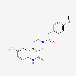 N-((2-hydroxy-6-methoxyquinolin-3-yl)methyl)-N-isopropyl-2-(4-methoxyphenyl)acetamide