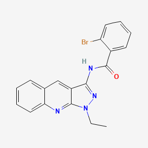 molecular formula C19H15BrN4O B7696872 2-bromo-N-(1-ethyl-1H-pyrazolo[3,4-b]quinolin-3-yl)benzamide 