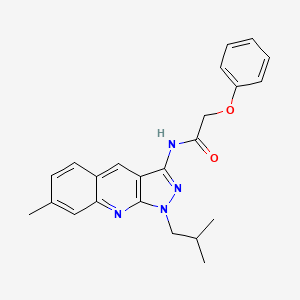 molecular formula C23H24N4O2 B7696924 N-(1-isobutyl-7-methyl-1H-pyrazolo[3,4-b]quinolin-3-yl)-2-phenoxyacetamide 