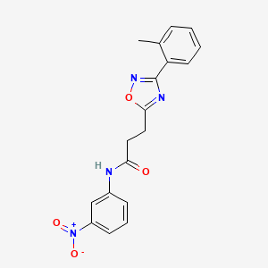 N-(3-nitrophenyl)-3-(3-(o-tolyl)-1,2,4-oxadiazol-5-yl)propanamide