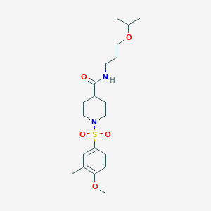 N-(3-fluorophenyl)-1-(4-methoxy-3-methylbenzenesulfonyl)piperidine-4-carboxamide