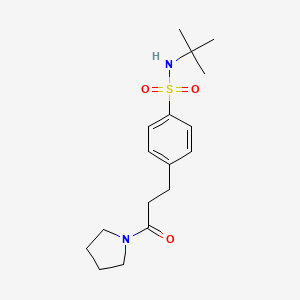 N-(tert-butyl)-4-(3-oxo-3-(pyrrolidin-1-yl)propyl)benzenesulfonamide