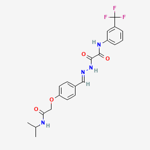 (E)-2-(2-(4-(2-(isopropylamino)-2-oxoethoxy)benzylidene)hydrazinyl)-2-oxo-N-(3-(trifluoromethyl)phenyl)acetamide