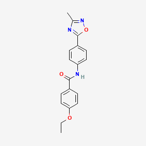 molecular formula C18H17N3O3 B7697007 4-ethoxy-N-[4-(3-methyl-1,2,4-oxadiazol-5-yl)phenyl]benzamide 