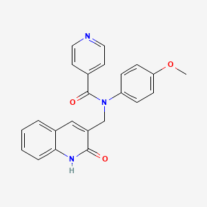 N-((2-hydroxyquinolin-3-yl)methyl)-N-(4-methoxyphenyl)isonicotinamide