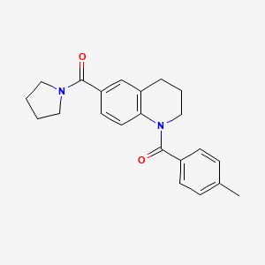 N-[(4-chlorophenyl)methyl]-1-(4-methylbenzoyl)-1,2,3,4-tetrahydroquinoline-6-carboxamide