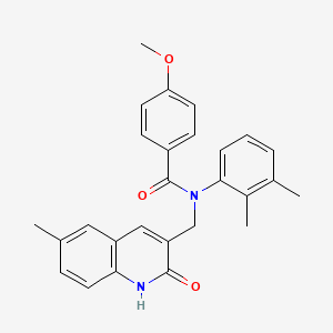 N-(2,3-dimethylphenyl)-N-((2-hydroxy-6-methylquinolin-3-yl)methyl)-4-methoxybenzamide