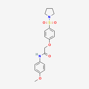 N-(4-methoxyphenyl)-2-(4-(pyrrolidin-1-ylsulfonyl)phenoxy)acetamide