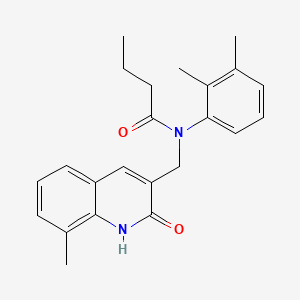 N-(2,3-dimethylphenyl)-N-((2-hydroxy-8-methylquinolin-3-yl)methyl)butyramide