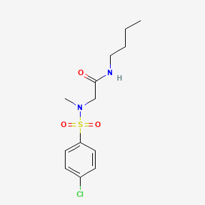 molecular formula C13H19ClN2O3S B7697090 2-(N-methyl4-chlorobenzenesulfonamido)-N-[3-(trifluoromethyl)phenyl]acetamide 