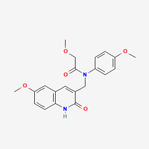 N-((2-hydroxy-6-methoxyquinolin-3-yl)methyl)-2-methoxy-N-(4-methoxyphenyl)acetamide