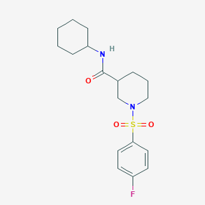 N-cyclohexyl-1-((4-fluorophenyl)sulfonyl)piperidine-3-carboxamide