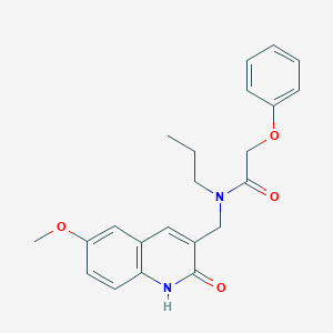 N-[(6-methoxy-2-oxo-1H-quinolin-3-yl)methyl]-2-phenoxy-N-propylacetamide