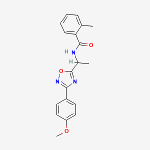 N-(1-(3-(4-methoxyphenyl)-1,2,4-oxadiazol-5-yl)ethyl)-2-methylbenzamide