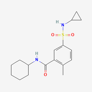 N-cyclohexyl-5-(N-cyclopropylsulfamoyl)-2-methylbenzamide