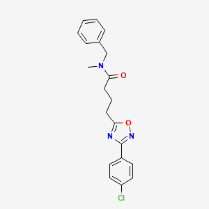 molecular formula C20H20ClN3O2 B7697144 N-benzyl-4-(3-(4-chlorophenyl)-1,2,4-oxadiazol-5-yl)-N-methylbutanamide 