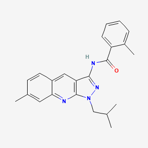 N-(1-isobutyl-7-methyl-1H-pyrazolo[3,4-b]quinolin-3-yl)-2-methylbenzamide