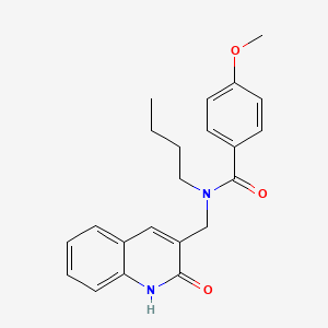 N-butyl-N-((2-hydroxyquinolin-3-yl)methyl)-4-methoxybenzamide