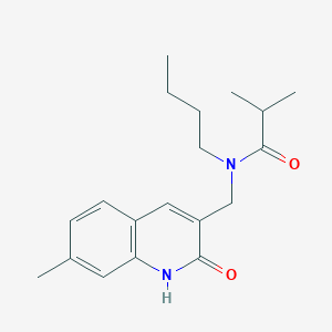 molecular formula C19H26N2O2 B7697192 N-butyl-N-((2-hydroxy-7-methylquinolin-3-yl)methyl)isobutyramide 