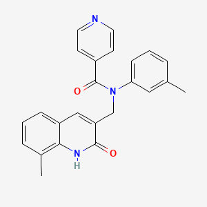 N-((2-hydroxy-8-methylquinolin-3-yl)methyl)-N-(m-tolyl)isonicotinamide