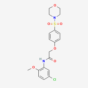 molecular formula C19H21ClN2O6S B7697259 N-(5-chloro-2-methoxyphenyl)-2-(4-(morpholinosulfonyl)phenoxy)acetamide 