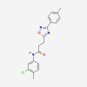 N-(3-chloro-4-methylphenyl)-3-(3-(p-tolyl)-1,2,4-oxadiazol-5-yl)propanamide