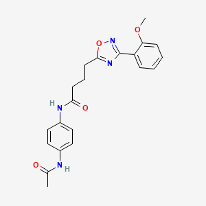 N-(4-acetamidophenyl)-4-(3-(2-methoxyphenyl)-1,2,4-oxadiazol-5-yl)butanamide