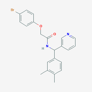 2-(4-bromophenoxy)-N-((3,4-dimethylphenyl)(pyridin-3-yl)methyl)acetamide