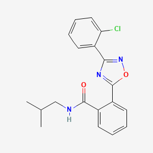 2-[3-(2-chlorophenyl)-1,2,4-oxadiazol-5-yl]-N-(2-methylpropyl)benzamide