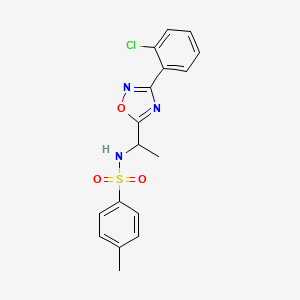 N-(1-(3-(2-chlorophenyl)-1,2,4-oxadiazol-5-yl)ethyl)-4-methylbenzenesulfonamide