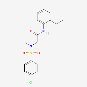 N-[(4-chlorophenyl)methyl]-2-(N-methyl4-chlorobenzenesulfonamido)acetamide