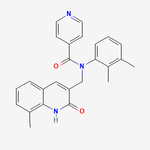 N-(2,3-dimethylphenyl)-N-((2-hydroxy-8-methylquinolin-3-yl)methyl)isonicotinamide