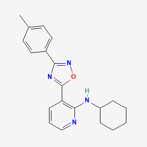 molecular formula C20H22N4O B7697383 N-cyclohexyl-3-[3-(4-methylphenyl)-1,2,4-oxadiazol-5-yl]pyridin-2-amine 