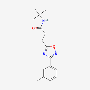 N-tert-butyl-3-[3-(3-methylphenyl)-1,2,4-oxadiazol-5-yl]propanamide