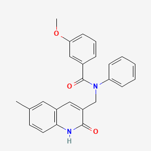 N-((2-hydroxy-6-methylquinolin-3-yl)methyl)-3-methoxy-N-phenylbenzamide