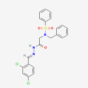 molecular formula C22H19Cl2N3O3S B7697534 N-benzyl-N-{2-[(2E)-2-(2,4-dichlorobenzylidene)hydrazinyl]-2-oxoethyl}benzenesulfonamide (non-preferred name) 