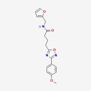 N-(furan-2-ylmethyl)-4-[3-(4-methoxyphenyl)-1,2,4-oxadiazol-5-yl]butanamide