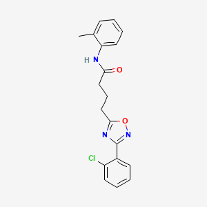 4-[3-(2-chlorophenyl)-1,2,4-oxadiazol-5-yl]-N-(2-methylphenyl)butanamide