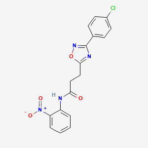 3-[3-(4-chlorophenyl)-1,2,4-oxadiazol-5-yl]-N-(2-nitrophenyl)propanamide