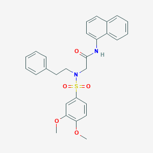 2-(3,4-dimethoxy-N-phenethylphenylsulfonamido)-N-(naphthalen-1-yl)acetamide