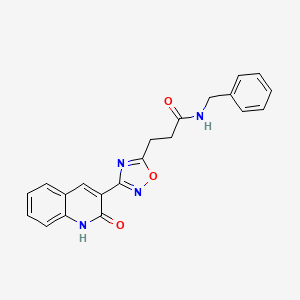 N-benzyl-3-(3-(2-hydroxyquinolin-3-yl)-1,2,4-oxadiazol-5-yl)propanamide